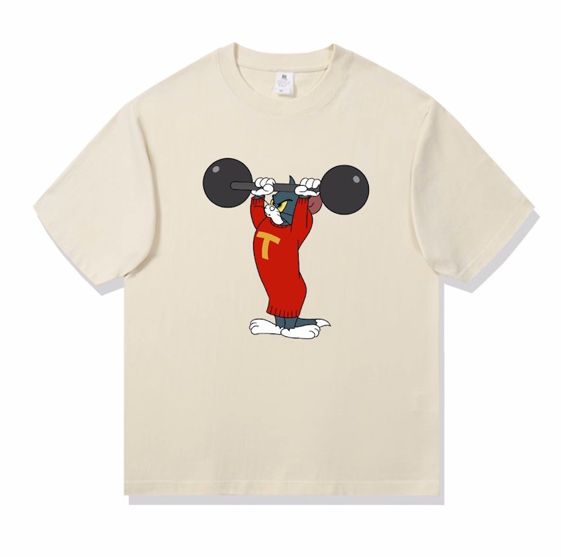 画像9: Tomato Jelly & Iron Tom Weightlifting Print T-shirt 　 男女兼用 ユニセックストマトジェリー＆アイアントムウエイトリフティングプリント半袖Tシャツ (9)