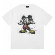 画像1: Distressed Mickey Mouse print vintage style T-shirt 　 男女兼用 ユニセックスダメージミッキーマウスプリントヴィンテージスタイルプリント半袖Tシャツ (1)