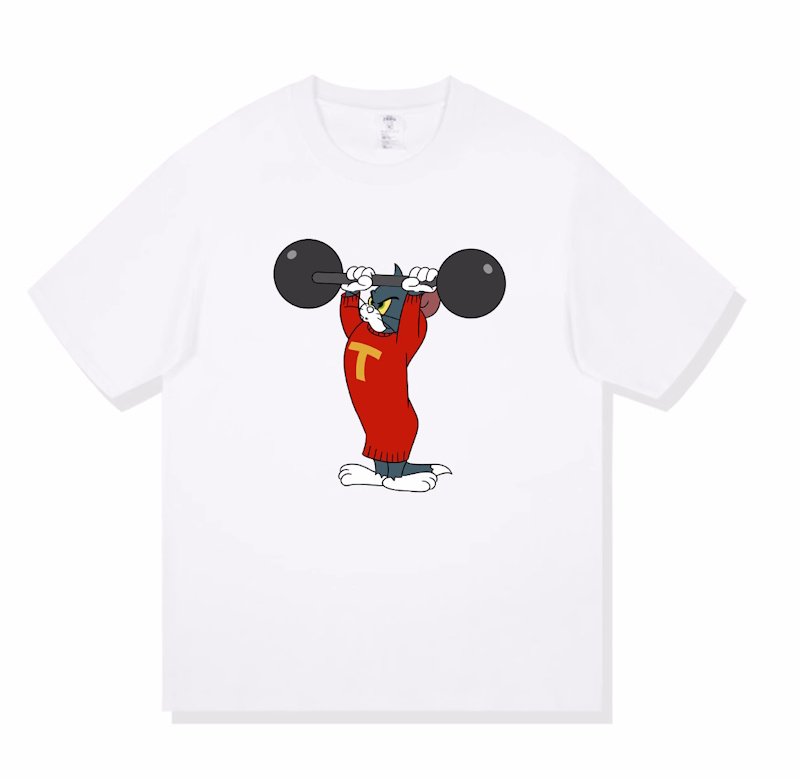 画像8: Tomato Jelly & Iron Tom Weightlifting Print T-shirt 　 男女兼用 ユニセックストマトジェリー＆アイアントムウエイトリフティングプリント半袖Tシャツ (8)