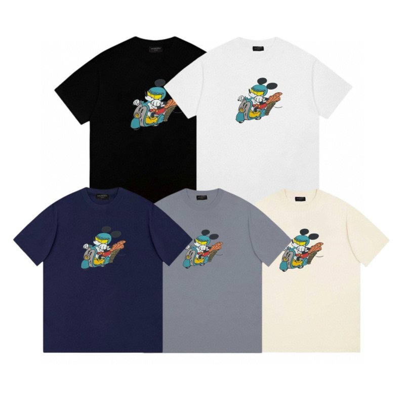 画像6: Unisex Mickey Mouse & Scooter Print Vintage Style T-Shirt　 男女兼用 ユニセックスミッキーマウス＆スクータープリントヴィンテージスタイルTシャツ半袖Tシャツ (6)