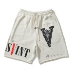 画像7: Unisex V&Jesus Paint Sweat Shorts pants ユニセックス 男女兼用 V&ジーザスペイントプリントスウェットハーフパンツ (7)