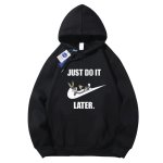 画像2: Bugs Bunny & Looney Tunes JUST DO IT LATER logo hoodie sweater  ユニセックス 男女兼用バックスバニー＆ルーニー・テューンズJUST DO IT LATERプリント フーディスウェットパーカー (2)
