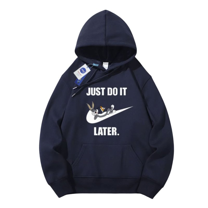 画像4: Bugs Bunny & Looney Tunes JUST DO IT LATER logo hoodie sweater  ユニセックス 男女兼用バックスバニー＆ルーニー・テューンズJUST DO IT LATERプリント フーディスウェットパーカー (4)