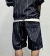 画像5: Striped hooded long sleeve zip-up jacket and short pants  set up ストライプ長袖フーディ＆ショートパンツセットアップスーツ (5)
