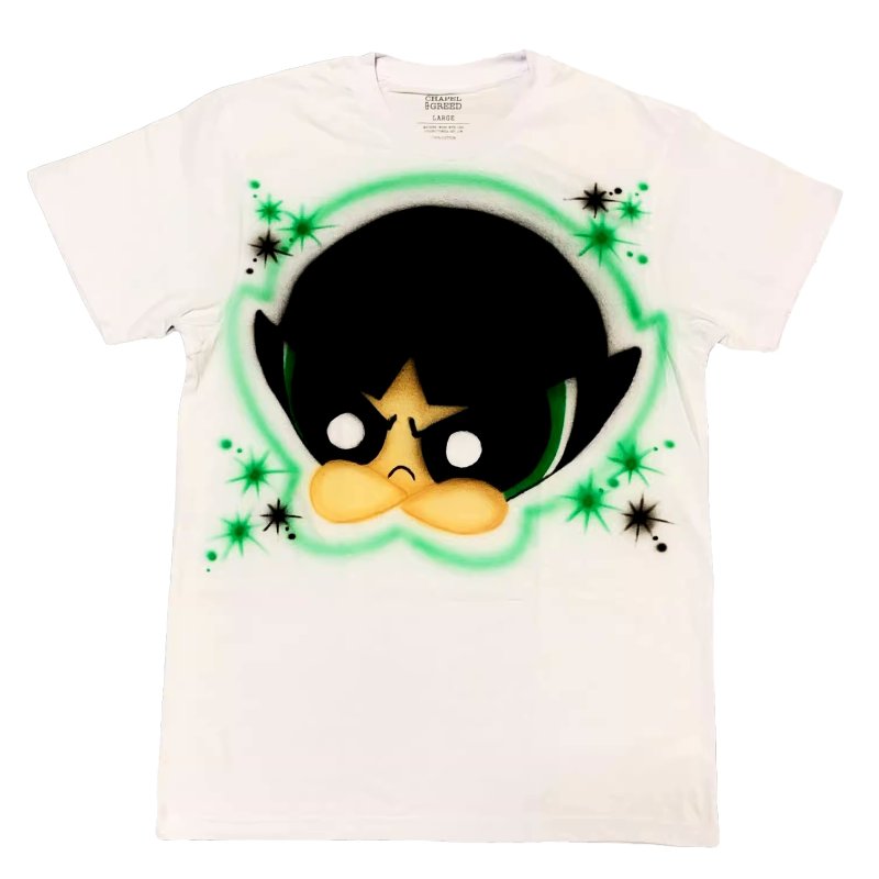 画像1: Powerpuff Girls Skateboard Vintage Style Print T-shirt 　 男女兼用 ユニセックスパワーパフガールズ スケートボードヴィンテージスタイルプリント半袖Tシャツ (1)