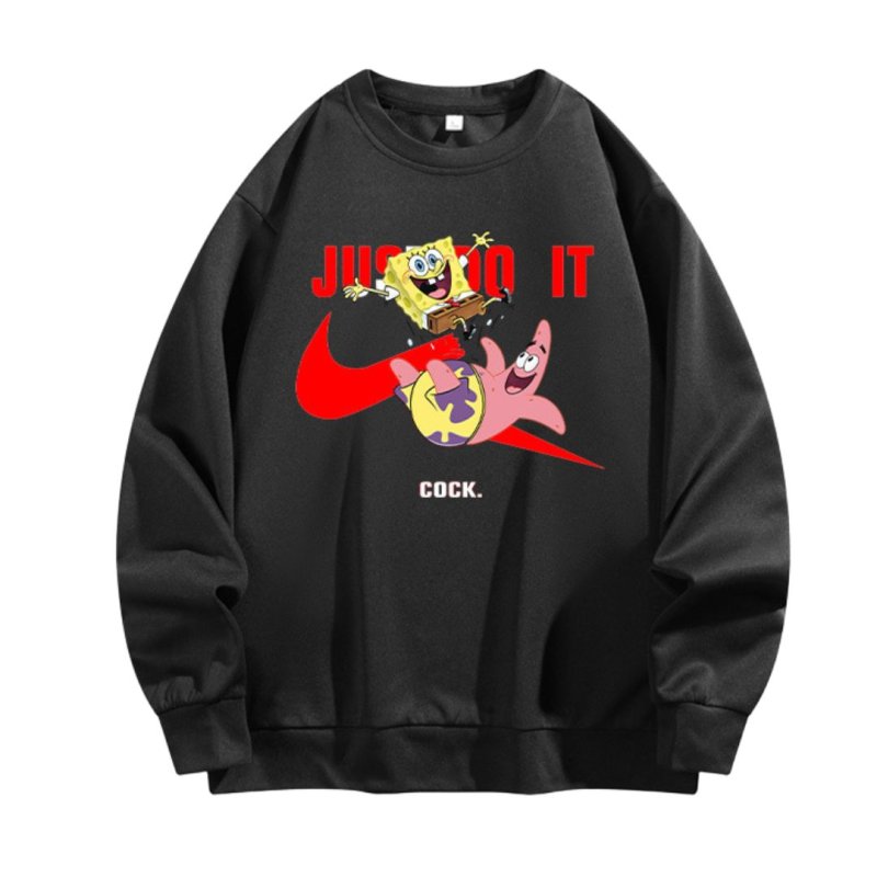 画像5: JUST DO IT Later × Spongebob & Patrick print Sweat shirt ユニセックス 男女兼用 JUST DO IT Later スポンジボブ & パトリック ブロークン スウォッシュプリント トレーナー (5)