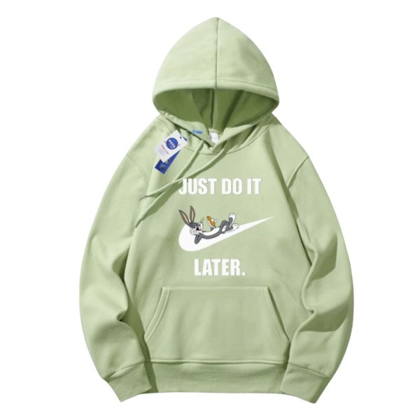 画像1: Bugs Bunny & Looney Tunes JUST DO IT LATER logo hoodie sweater  ユニセックス 男女兼用バックスバニー＆ルーニー・テューンズJUST DO IT LATERプリント フーディスウェットパーカー (1)