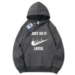 画像3: Bugs Bunny & Looney Tunes JUST DO IT LATER logo hoodie sweater  ユニセックス 男女兼用バックスバニー＆ルーニー・テューンズJUST DO IT LATERプリント フーディスウェットパーカー (3)