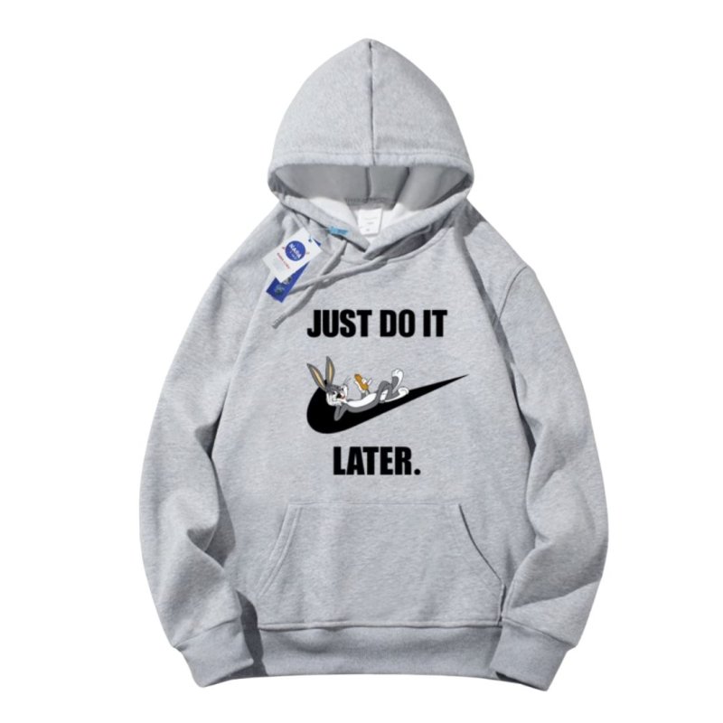 画像9: Bugs Bunny & Looney Tunes JUST DO IT LATER logo hoodie sweater  ユニセックス 男女兼用バックスバニー＆ルーニー・テューンズJUST DO IT LATERプリント フーディスウェットパーカー (9)