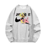 画像1: JUST DO IT Later × Spongebob & Patrick print Sweat shirt ユニセックス 男女兼用 JUST DO IT Later スポンジボブ ＆ パトリック ブロークン スウォッシュプリント トレーナー (1)