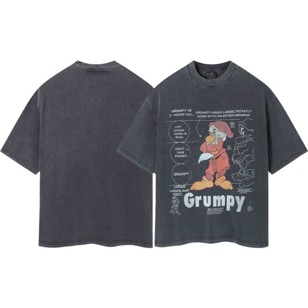 画像1: Unisex VINTAGE style Snow White and the Seven Dwarfs Dwarfs print T-shirt　 男女兼用 ユニセックスヴィンテージスタイル7人の小人プリント半袖Tシャツ (1)