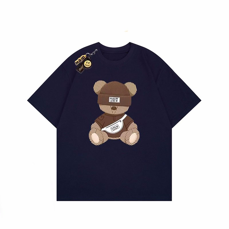 画像5: Striped Bear Street Print T-shirt 　 男女兼用 ユニセックスストライプベアストリートプリント半袖Tシャツ (5)