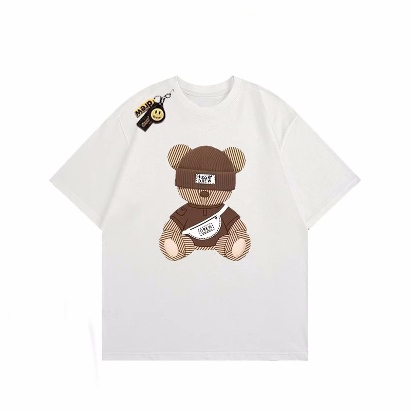 画像2: Striped Bear Street Print T-shirt 　 男女兼用 ユニセックスストライプベアストリートプリント半袖Tシャツ (2)