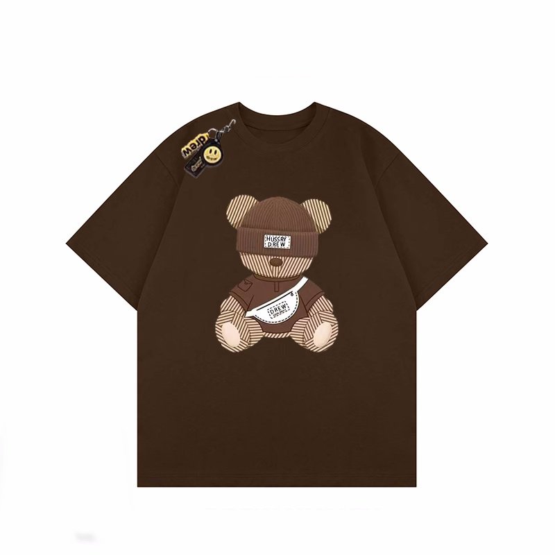 画像11: Striped Bear Street Print T-shirt 　 男女兼用 ユニセックスストライプベアストリートプリント半袖Tシャツ (11)