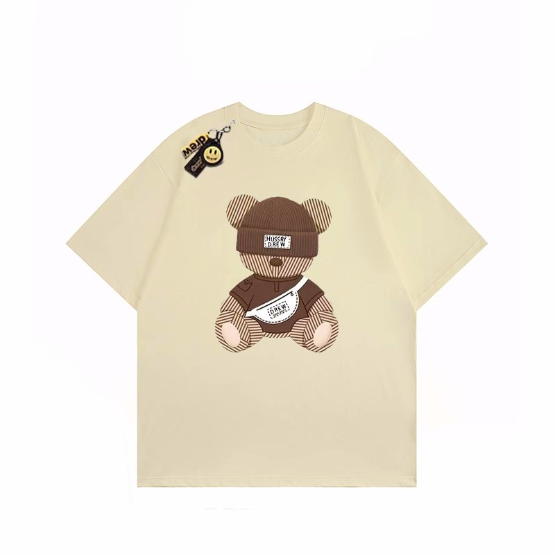 画像4: Striped Bear Street Print T-shirt 　 男女兼用 ユニセックスストライプベアストリートプリント半袖Tシャツ (4)