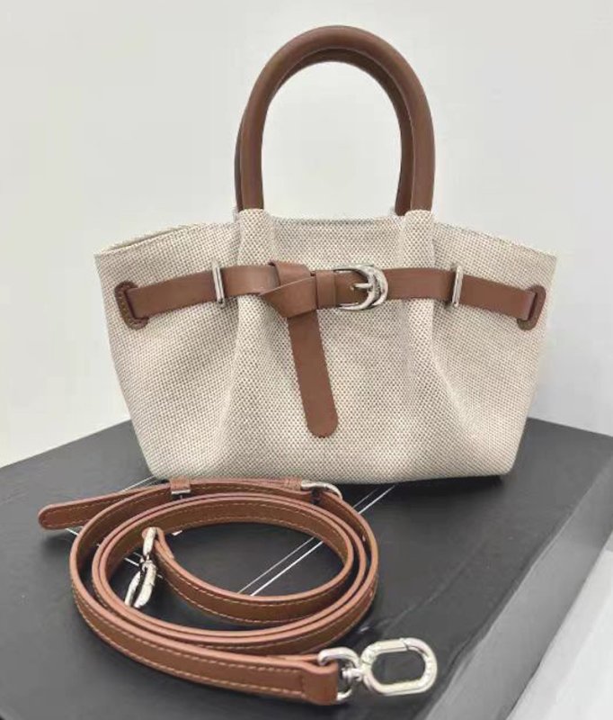 画像3: Canvas Dumpling Belt Buckle Tote Shoulder Bag　キャンバスダンプリングベルトバックルミニトートショルダーバッグ (3)