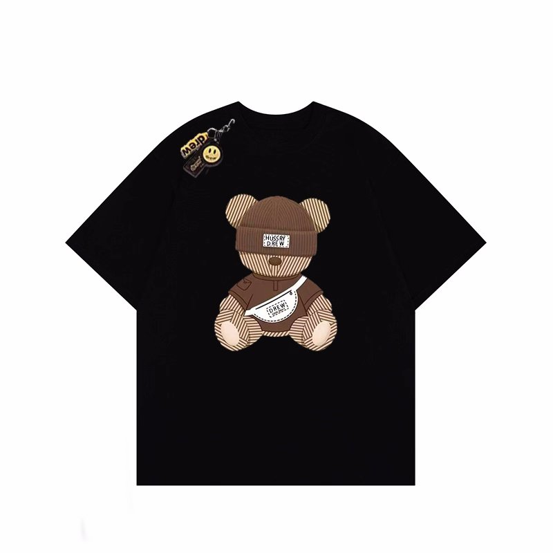 画像3: Striped Bear Street Print T-shirt 　 男女兼用 ユニセックスストライプベアストリートプリント半袖Tシャツ (3)