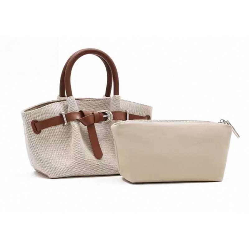 画像4: Canvas Dumpling Belt Buckle Tote Shoulder Bag　キャンバスダンプリングベルトバックルミニトートショルダーバッグ (4)