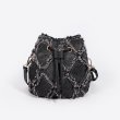 画像4: Denim fringe bucket tote shoulder pochette bag　 デニムフリンジバケットトートショルダーポシェットバッグ (4)