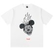 画像1: Unisex Saint Vintage Vintage Style KAWS x Mickey Mouse print T-shirt　 男女兼用 ユニセックスヴィンテージスタイルカウズ×ミッキーマウスプリント半袖Tシャツ (1)
