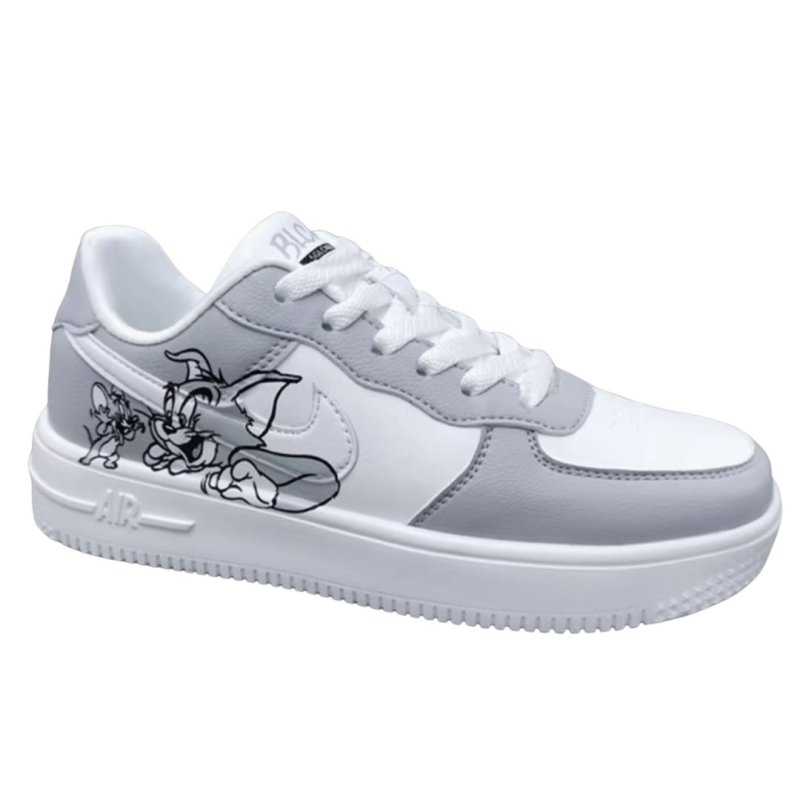 画像2: Tom & Jerry lace-up leather graffiti sneakers 男女兼用 ユニセックス トム＆ジェリートムとジェリー レザーレースアップ ペイント スニーカー (2)