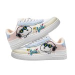 画像1: Snoopy graffiti lace-up sneakers Shoes ユニセックス 男女兼用 スヌーピー ペイント レースアップスニーカー (1)