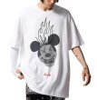 画像3: Unisex Saint Vintage Vintage Style KAWS x Mickey Mouse print T-shirt　 男女兼用 ユニセックスヴィンテージスタイルカウズ×ミッキーマウスプリント半袖Tシャツ (3)