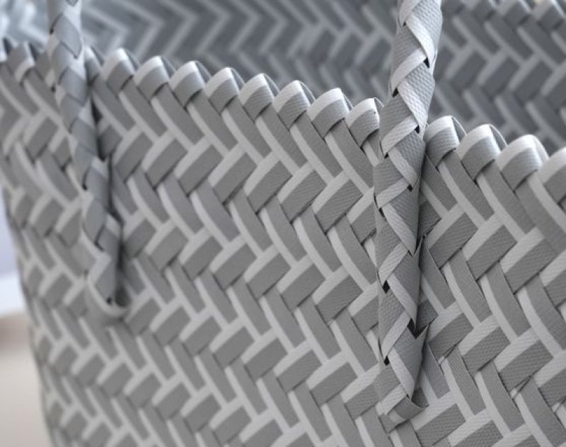 画像4: Molly Pop Mart embroidery PP basket tote bag  　モーリ―ポップマート刺繍籠かごトートバッグ (4)