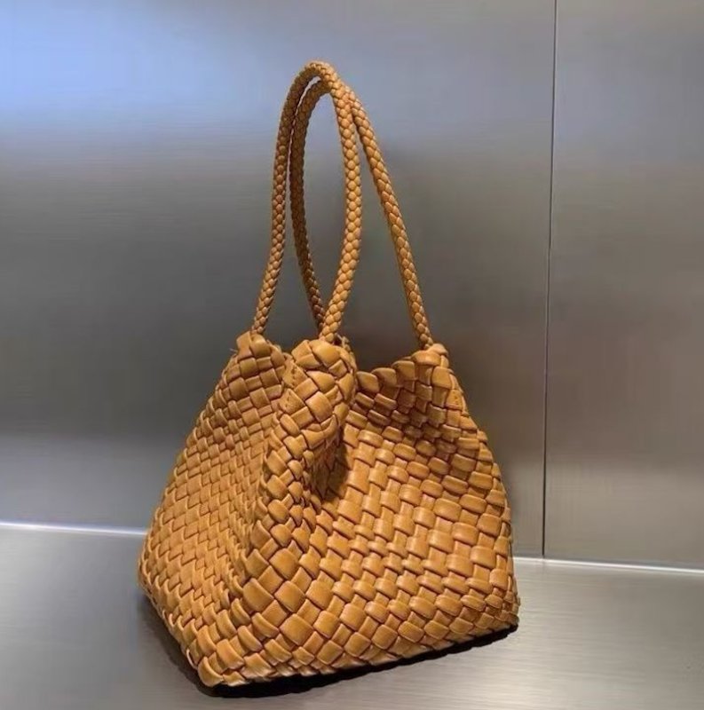画像7: Dice-shaped woven mesh bucket tote bag 　サイコロ型編み込みメッシュバケットトートバッグ (7)