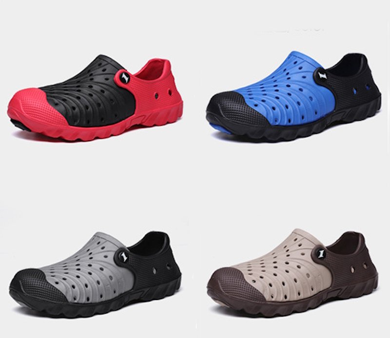 画像9:  Unisex Two-tone soft sole garden beach hole shoes sandal slippers　ユニセックス 男女兼用バイカラーソフトソールガーデンビーチホールカジュアル軽量シューズサンダルスリッパ (9)