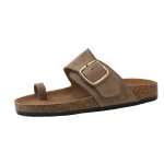 画像2: Flat Leather Iconic Sandal Slippers 　レザーアイコニックフラットサンダルスリッパ (2)