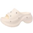 画像1: Star studs thick sole wedge Sandal Slippers 　スタースタッズ厚底ウェッジサンダルスリッパ (1)