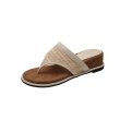画像1: Wedge heel ethnic thong sandals slippers　ウェッジヒールエスニックトングサンダルスリッパ (1)