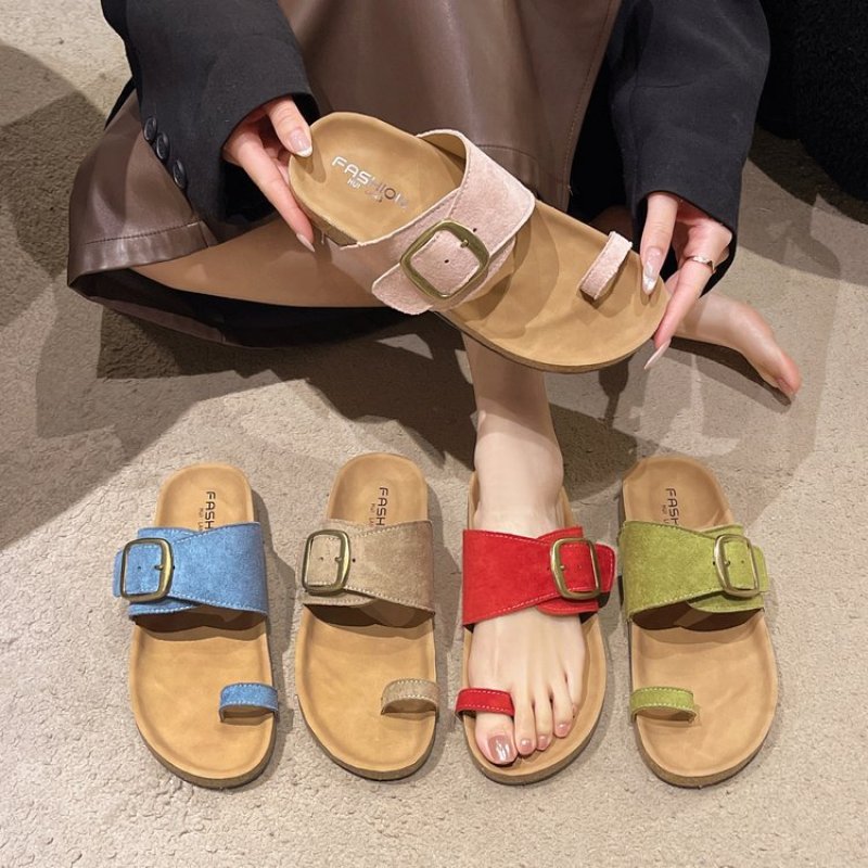 画像7: Flat Leather Iconic Sandal Slippers 　レザーアイコニックフラットサンダルスリッパ (7)