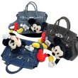 画像1: Unisex 3D Mickey Mouse denim remake BK bag ミッキーマウス ぬいぐるみ デニムリメイクスタイルトート ショルダーバッグ (1)