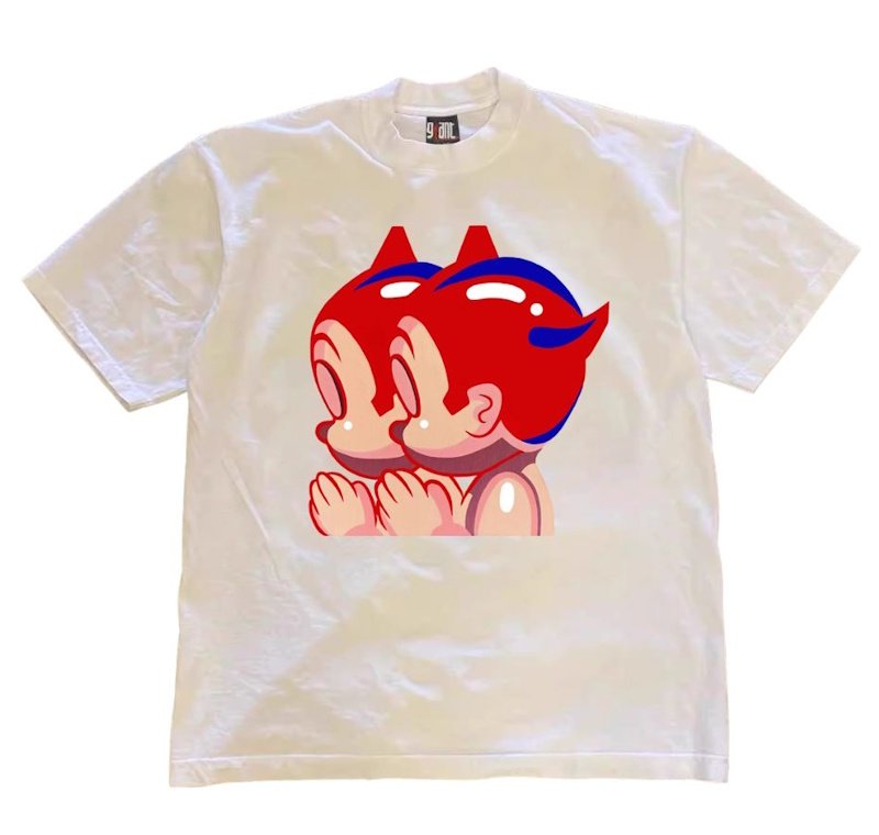 画像2: Unisex Prayer Atom vintage style print t-shirt　 男女兼用 ユニセックスダブルプレイアトムヴィンテージスタイルTシャツ (2)