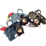 画像3: Unisex 3D Mickey Mouse denim remake BK bag ミッキーマウス ぬいぐるみ デニムリメイクスタイルトート ショルダーバッグ (3)