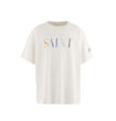 画像1: Unisex Vintage SAINT Rainbow Logo T-shirts SAINT レインボー ロゴ ヴィンテージ風 古着風 Tシャツ 男女兼用 ユニセックスサイズ (1)