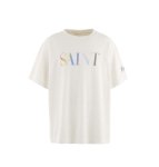画像1: Unisex Vintage SAINT Rainbow Logo T-shirts SAINT レインボー ロゴ ヴィンテージ風 古着風 Tシャツ 男女兼用 ユニセックスサイズ (1)