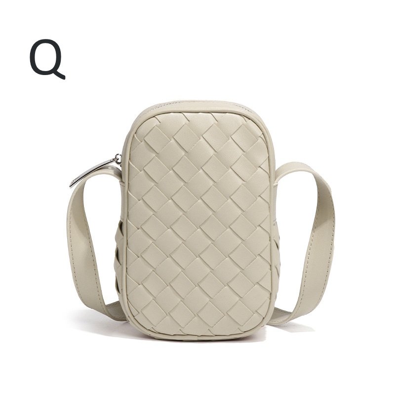 画像18: Braided Leather Mini Shoulder Crossbody Pochette Bag　レザー編み込みミニショルダークロスボディーポシェットバッグ (18)