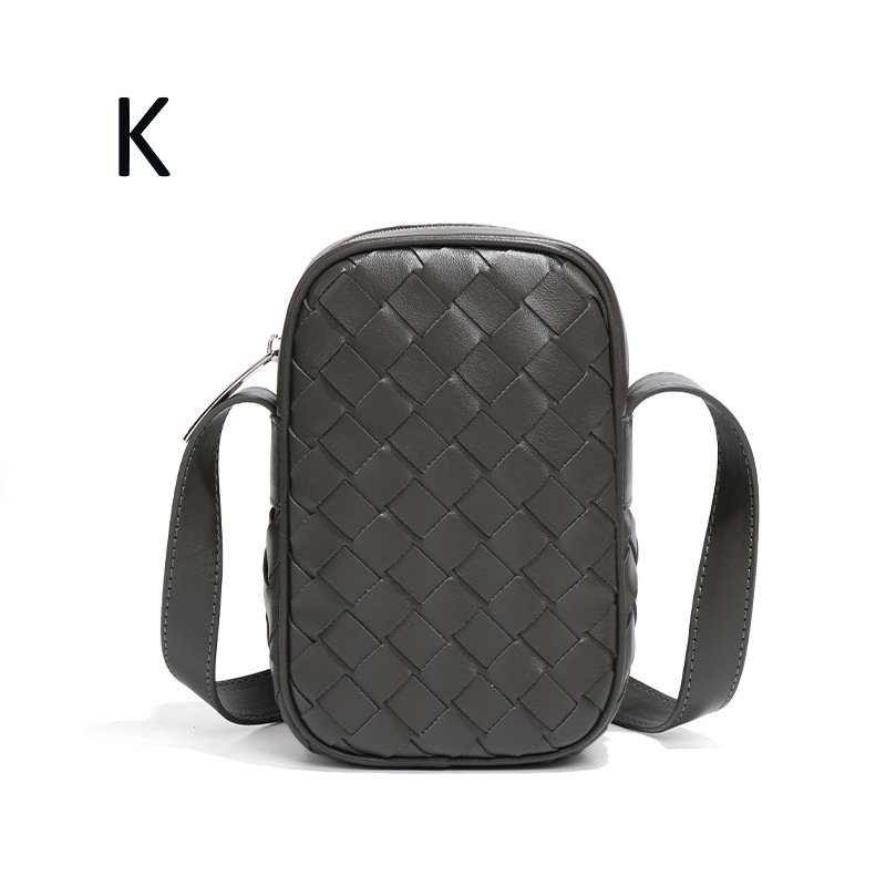 画像12: Braided Leather Mini Shoulder Crossbody Pochette Bag　レザー編み込みミニショルダークロスボディーポシェットバッグ (12)