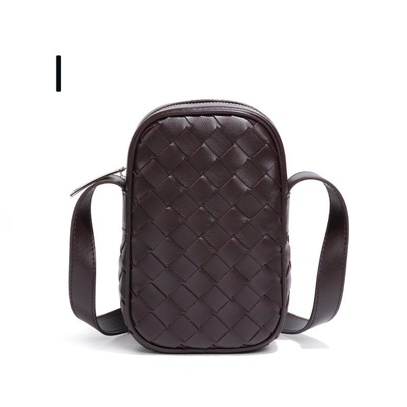 画像10: Braided Leather Mini Shoulder Crossbody Pochette Bag　レザー編み込みミニショルダークロスボディーポシェットバッグ (10)