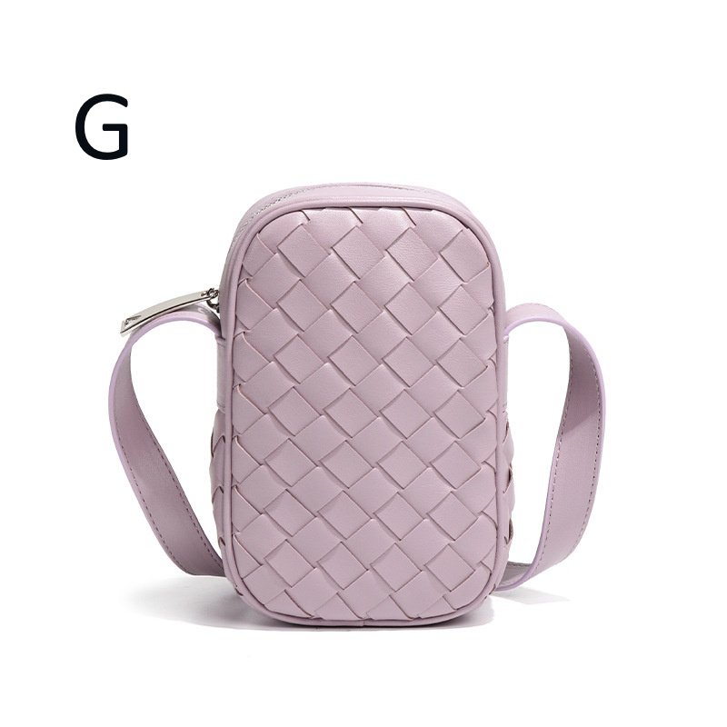 画像8: Braided Leather Mini Shoulder Crossbody Pochette Bag　レザー編み込みミニショルダークロスボディーポシェットバッグ (8)