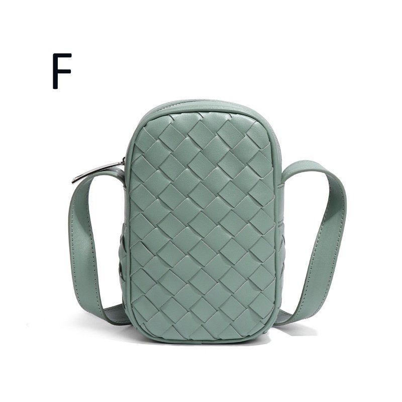 画像7: Braided Leather Mini Shoulder Crossbody Pochette Bag　レザー編み込みミニショルダークロスボディーポシェットバッグ (7)