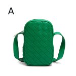 画像2: Braided Leather Mini Shoulder Crossbody Pochette Bag　レザー編み込みミニショルダークロスボディーポシェットバッグ (2)