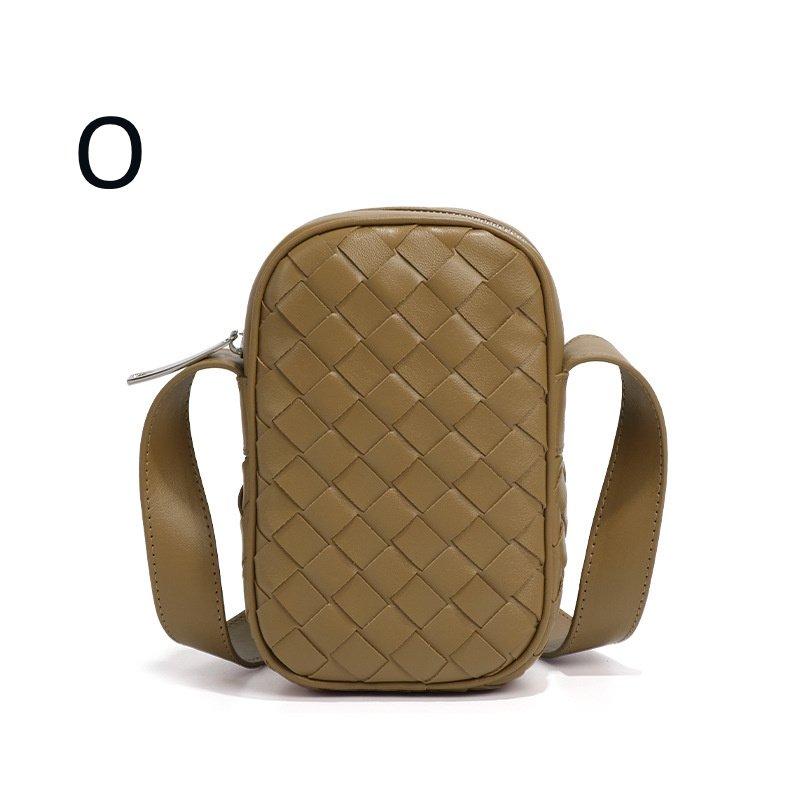 画像16: Braided Leather Mini Shoulder Crossbody Pochette Bag　レザー編み込みミニショルダークロスボディーポシェットバッグ (16)