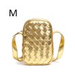 画像14: Braided Leather Mini Shoulder Crossbody Pochette Bag　レザー編み込みミニショルダークロスボディーポシェットバッグ (14)