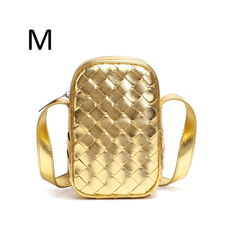 画像14: Braided Leather Mini Shoulder Crossbody Pochette Bag　レザー編み込みミニショルダークロスボディーポシェットバッグ (14)