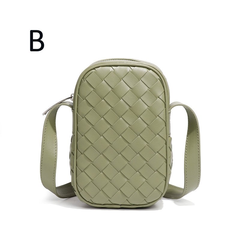 画像3: Braided Leather Mini Shoulder Crossbody Pochette Bag　レザー編み込みミニショルダークロスボディーポシェットバッグ (3)