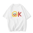 画像3: Unisex Smile OK print  t-shirt　 男女兼用 ユニセックススマイルアイボールOKプリントTシャツ (3)